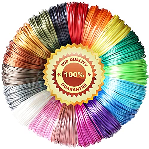 TTYT3D 18 Popular Shiny Silk Colors PLA 3D Printer Filament Refill Sample Pack3D Pen FilamentEach Color 4m Length, Total 72m Filament