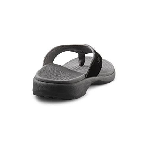 Dr. Comfort Womens Shannon Diabetic Orthotic Thong Slipper: Black 8 (C/D) US