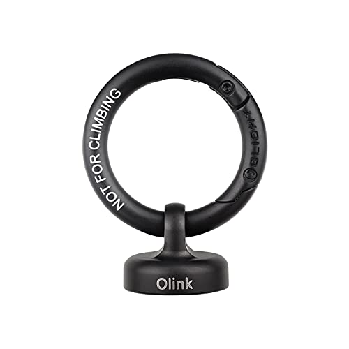 OLIGHT OLINK Portable Magnetic Hook Compatible Flashlights, Obulb (NOT COMPATIBEL with Obulb Pro S, Obulb Plus), Stainless-Made Carabiner-Style Ring (Black)