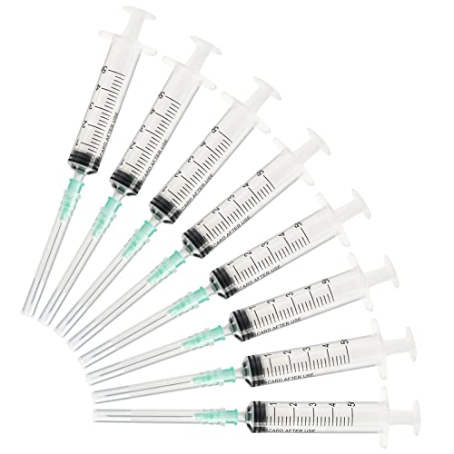 Disposable Sterile Lab Supplies 5ml Syringe with 21Ga 1.5inch Needle, Individually Packed 20Pack