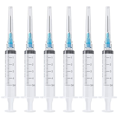 5ML Disposable syringe with Needle, Individually Wrapped (23Ga 25mm/1.0inch, Pack of 20)