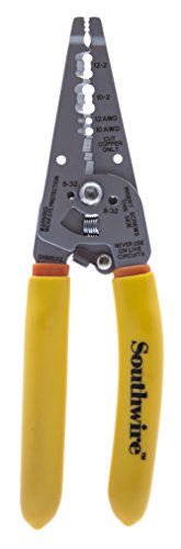 Southwire - 58278440 Tools & Equipment SNM1012 10-12 AWG Ergonomic Handles NM Cable Wire Stripper/Cutter