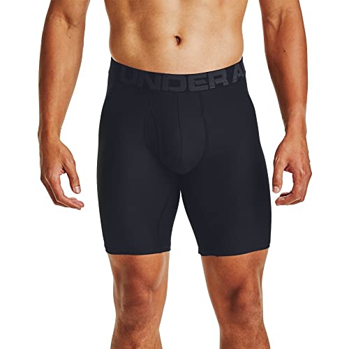 Under Armour mens Tech 9-inch Boxerjock 2-Pack , Black (001)/Black , X-Large