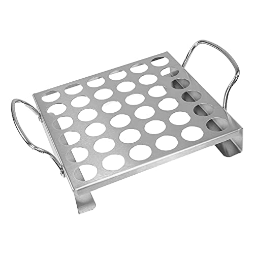 BBQ-Aid Jalapeno Poppers Grill Rack with Handles - Jalapeno Popper Holder for Grill - Easy to Pick Up - Chicken Legs & Wings or Chili - 36 Capacity Racks- BBQ Grill and Smoker Accessories