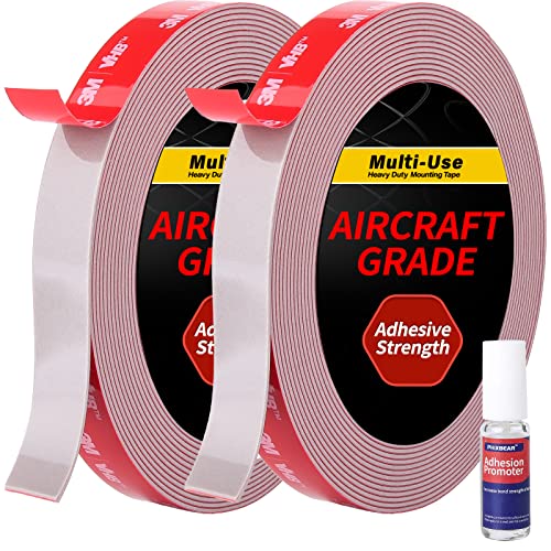 Super Strong Adhesion, Made of 3M Double Sided Tape Heavy Duty 3M VHB Mounting Tape, Indoor & Outdoor Waterproof Multipurpose Automotive Wall Tape Foam Adhesive Tape (2 Pack 360")