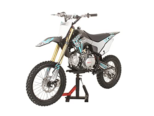 SYX MOTO Whip 125cc Kick Start Dirt Bike 4-Stroke Gas Powered Off Road Pit Bike, BLACK/BLUE