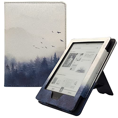 GOVTVA Stand Case fits Kindle 8th/10th Gen Cover for All-New Kindle (10th Generation, 2019) / Kindle (8th Generation, 2016) with Auto Sleep/Wake & Hand Strap (Misty Forest)