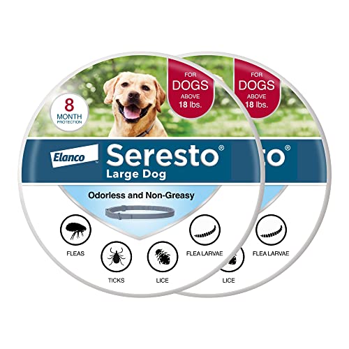 Seresto Large Dog Vet-Recommended Flea & Tick Treatment & Prevention Collar for Dogs Over 18 lbs. | 2 Pack