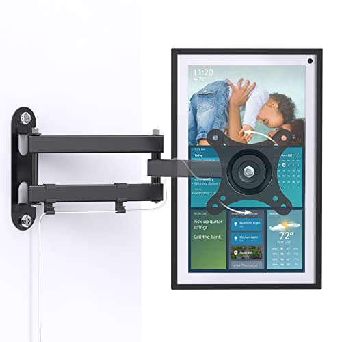 Echo Show 15 Mount, Letlar Wall Mount Bracket for Amazon Echo Show 15, Rotation Tilt Swivel and up to 16" Extension Adjustment, Mounting Bracket for Show 15 with Heavy Duty Arm, Holds up to 22lbs