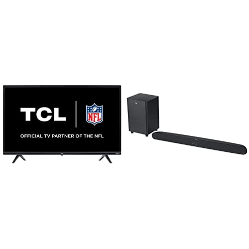 TCL 40" Class 3-Series Full HD 1080p LED Smart Roku TV - 40S355 Alto 6+ 2.1 Channel Dolby Audio Sound Bar with Wireless Subwoofer, Bluetooth  TS6110, 240W, 31.5-inch, Black