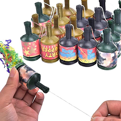 50Pcs Kids Mini Confetti Party Poppers for Wedding Birthday Graduation, Baby Shower Kids Toy Safe Confetti Poppers for Kids, Fun Party Supplies, Christmas Halloween Decorations
