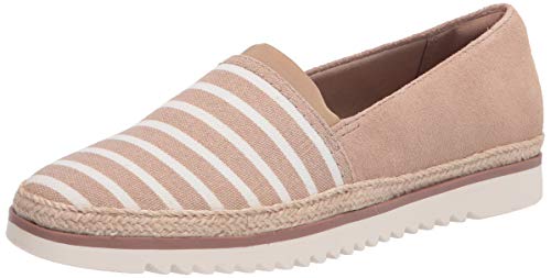 Clarks Women's Serena Paige Loafer Flat, Sand Textile/Suede Combi, 10
