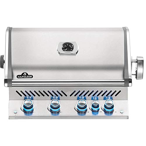 Napoleon BIPRO500RBNSS-3 Built-in Prestige PRO 500 RB Natural Gas Grill Head, sq.in. + Infrared Infrared Rear Burner, Stainless Steel