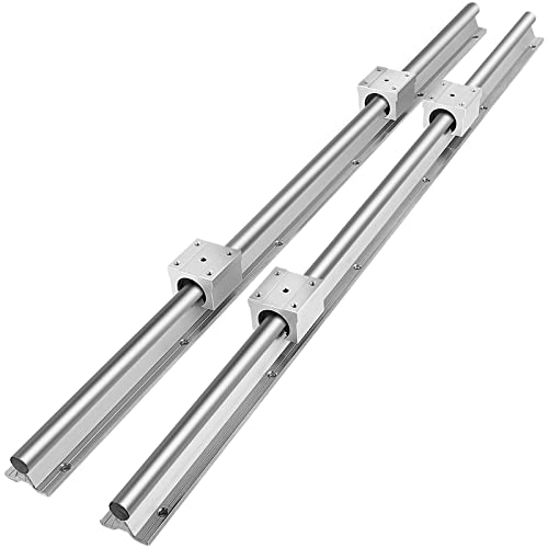 BestEquip Linear Rail 2PCS SBR16-1500mm Linear Slide Rail 4PCS SBR16UU Bearing Block CNC Kit Linear Rails and Bearings Kit CNC Rails Linear Rail Set forAutomated Machines and Equipments