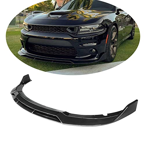 4 PCS Front Bumper Lip Spoiler Splitter Compatible with Dodge Charger SRT 2015-2021 Glossy Black