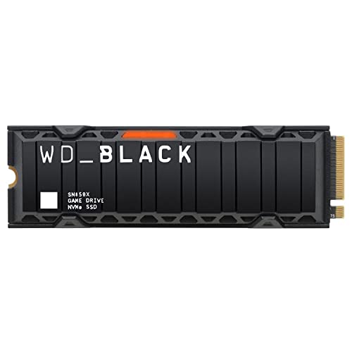 WD_BLACK 1TB SN850X NVMe Internal Gaming SSD Solid State Drive with Heatsink - Works with Playstation 5, Gen4 PCIe, M.2 2280, Up to 7,300 MB/s - WDS100T2XHE