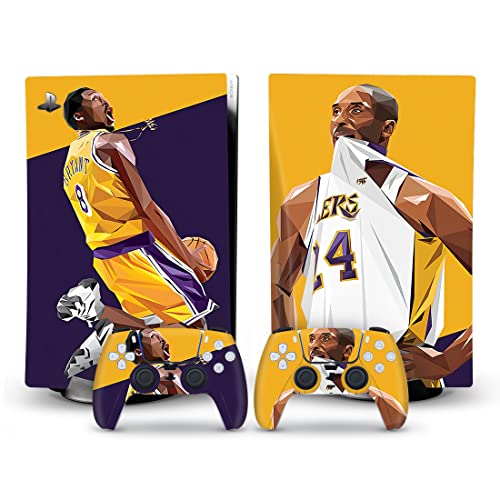 Skins for PS5 Skin Disc Edition Console and Controller Accessories Cover Wraps Basketball Sports Design for Playstation 5 Disc Version