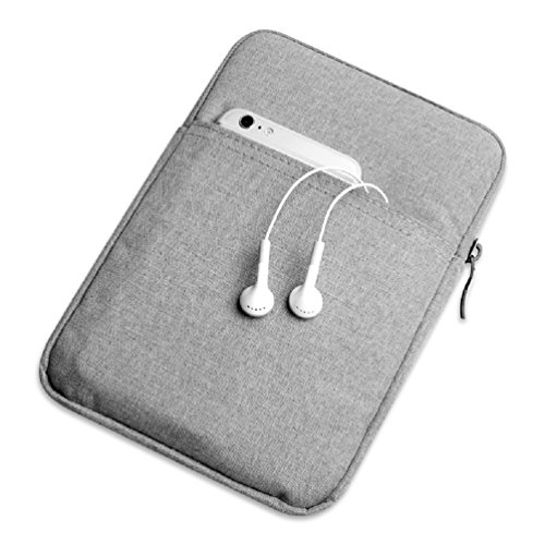 QIUQIU Nylon Cover Pouch Bag Sleeve for Amazon Kindle Paperwhite/Voyage/All-New Kindle(8th Generation, 2016)/Kindle Oasis E-Reader (Light Gray)