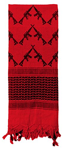 Rothco Crossed Rifles Shemagh Tactical Scarf, Red
