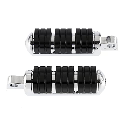 INNOGLOW Motorcycle Foot Pegs Footrest Aluminum Black Rubbe Anti Vibration Footpegs Male Mount Pegs for Harley Davidson H-D 8000 8002