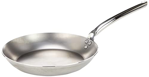 De Buyer 5130.28 Carbone Plus Round Frying Pan with Stainless Steel Cold Handle, 28 cm Diameter