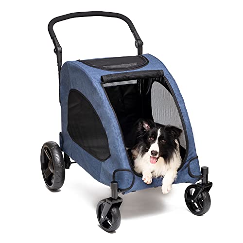 Dog Stroller for Medium Dogs up to 100lbs - Folding Dog Stroller for Medium Dogs - Smooth Ride Extra Large Dog Stroller - Pet Strollers for Large Dogs - Dog Stroller for 2 Dogs - Stroller for Dogs