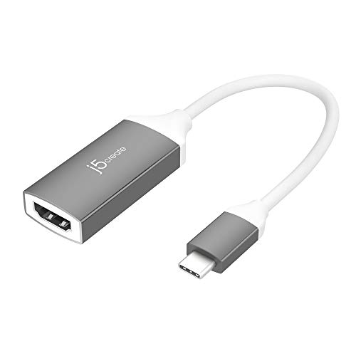 j5create USB Type-C to HDMI Adapter- 3840 x 2160 @ 60Hz | HDMI 1.4 4K @ 30 Hz to 4K @ 60 Hz | Adapter Compatible with MacBook, Chromebook, Tablet or PC