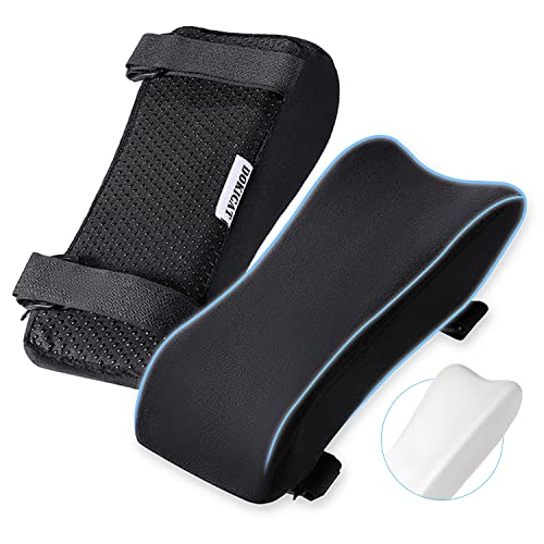 Dokicat Ergonomic Memory Foam Office Chair Armrest Pads, Gaming Chair Arm Rest Cover Pillow, Elbow Support Cushion for Computer, Wheelchair and Desk Chairs (Set of 2)