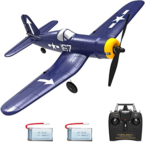 VOLANTEXRC RC Plane F4U Corsair 4-CH Remote Control Plane, WWII RC Airplane Easy to Control with Xpilot Stabilizer & One-Key Aerobatic Perfect for Beginners, Adults (761-8 RTF)