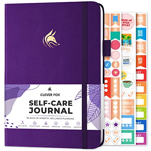 Clever Fox Self-Care Journal  Wellness & Daily Reflection Notebook  Mental Health & Personal Development Journal  Self-Care, Meditation & Mood Journal for Women & Men  A5 Size (Purple)