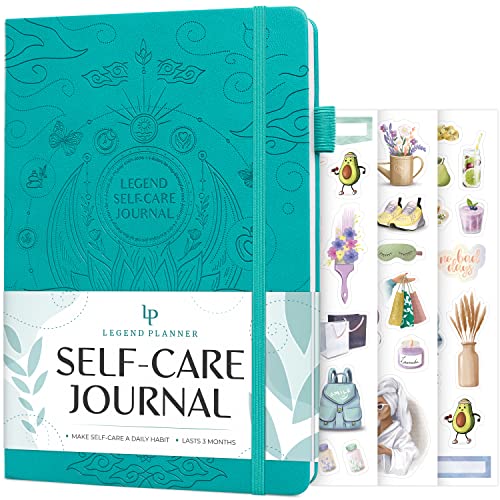 Legend Self-Care Journal  Guided Daily Reflection Journal to Support Mental & Physical Health  Daily Mood, Meditation & Personal Development Notebook  7x10.5, Lasts 3 Months (Turquoise)