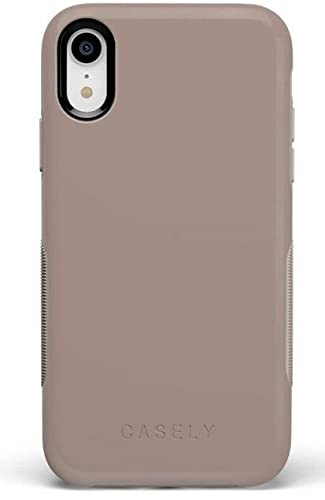 Casely iPhone XR Case | Taupe on Nude | Solid Beige Aesthetic Cream Case