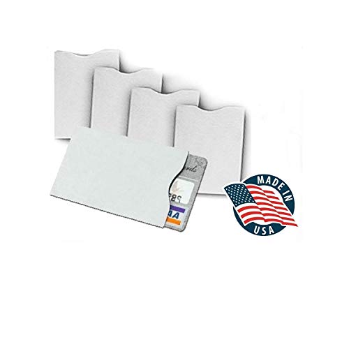 Semper Paratus Gear TYVEK Credit Card Sleeves Protectors 100% MADE IN USA - For Travel wallet or purse. RFID Blocking 13.56 Blank White SPG-TYVEK-RFID-CCP Semper Paratus