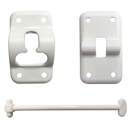 NU-SET Lock | RV010 RV Door Holder | RV Accessories & Door Hardware (White)