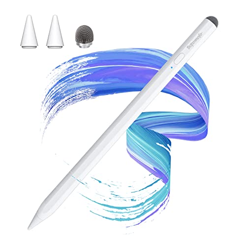 Stylus Pen for Apple iPad, with Palm Rejection Tilt Detection, Active Digital Pencil Compatible with Apple iPad 2018 or Above, iPad Pro 11&12.9'', iPad 6/7/8/9/10th, iPad Mini 5/6, iPad Air 3/4/5 Gen