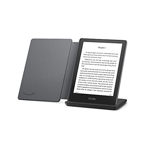 Kindle Paperwhite Signature Edition Essentials Bundle including Kindle Paperwhite Signature Edition - Wifi, Without Ads, Amazon Fabric Cover, and Wireless charging dock