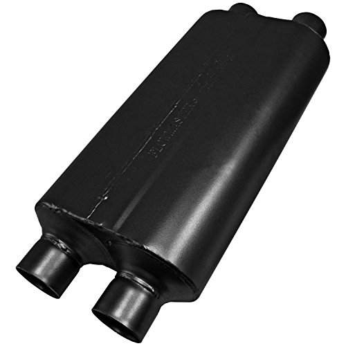 Flowmaster 8525554 50 H.D. Muffler 409S - 2.50 Dual IN / 2.50 Dual OUT - Moderate Sound Black