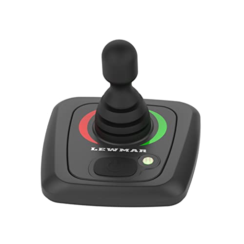 Lewmar Single Boat Joystick Thruster Control with Ergonomic, Tactile Pad, Sealed Membrane Switch Panel, Multi-Function LED Display, 12-24 Dual Voltage Supply
