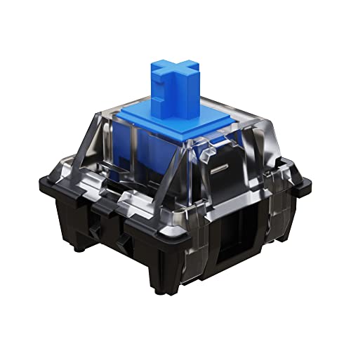 Gateron Ks-15 RGB Optical Mechanical MX Type Key Switch - Clear top (65 Pcs, Blue)