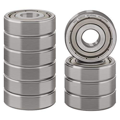 XiKe 10 Pcs 6200ZZ Double Metal Seal Bearings 10x30x9mm, Pre-Lubricated and Stable Performance and Cost Effective, Deep Groove Ball Bearings.