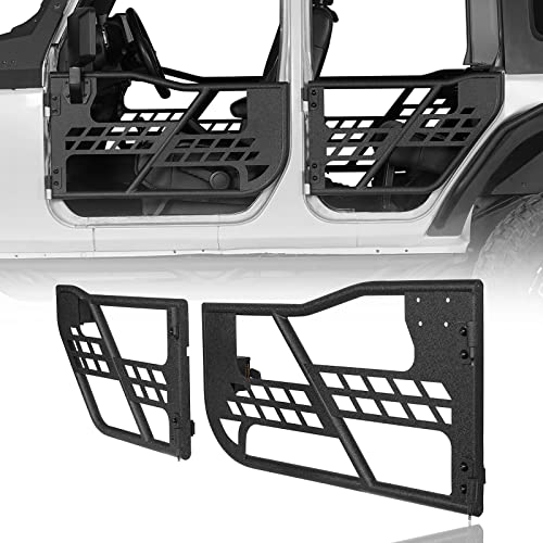 Hooke Road for Jeep JK Trail Doors Offroad Steel Tube Doors Compatible with 2007-2018 Jeep Wrangler JK Unlimited 4-Door Sahara Rubicon Sport