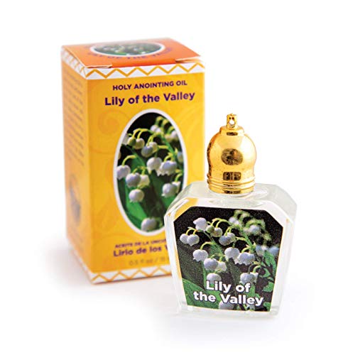 Lily of the Valley Holy Land Anointing Oil from Israel, 1/2 oz Roller Bottle from Jerusalem, Locally Sourced Essences, Gift for Pastors, Priests, Rabbi, & Clergy, Aceite Ungido de Lirio de los Valles