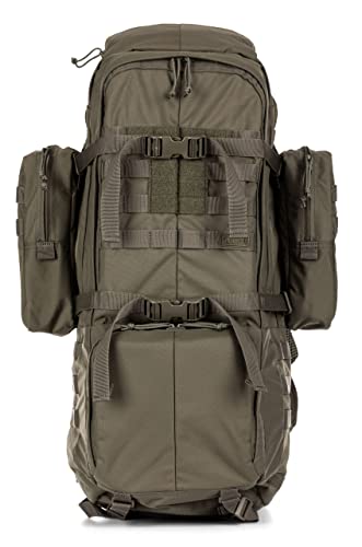 5.11 Tactical Military RUSH100 60L Deployment Backpack, Hydration & Storage Ready, Style 56555, Ranger Green, Large/X-Large: 35"-45" Hip