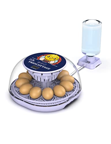 TRIOCOTTAGE 12 Clear Egg Hatching Incubator with Automatic Egg Turning and Auto Water Replenishment for Chicken Eggs and Quail Egg