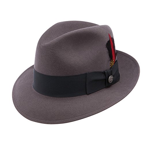 Stetson and Dobbs TWFRDK-8220 Men's Fredrick Dress Hat, Caribou - 7 1/2