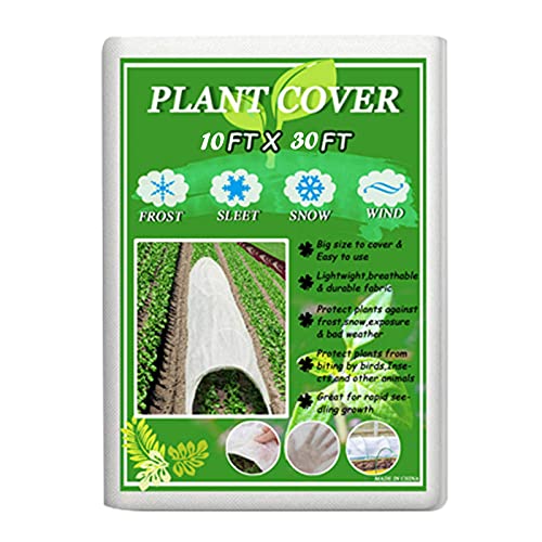 gzqirun Plant Cover Freeze Protection 10Ft x 30Ft Garden Fleece Plant Antifreeze Cloth Frost Winter Plant Protection Plant Blankets for Cold Weather