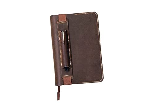 Personalized Leather cover for bible KJV, Custom leather holy bible book case cover christian gifts for men women (Larger Cover Size, With Pen Sleeve)