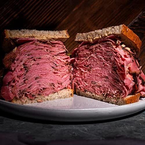 Carnegie Deli New York Pastrami Sandwich Kit | Pastrami, Rye Bread, Mustard & Pickles (Serves 4)