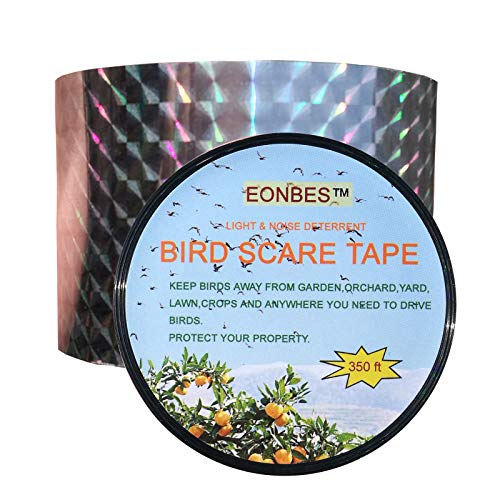 EONBES Bird Scare Reflective Holographic Ribbon, 350 Feet by 2 Inches