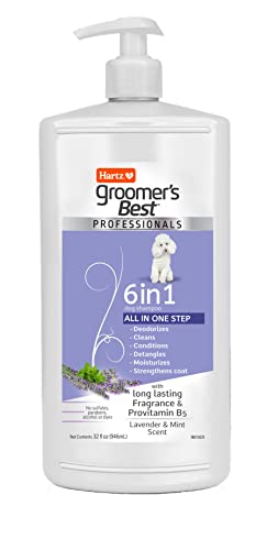 Hartz Groomer's Best Professionals 6-in-1 Dog Shampoo and Conditioner in One, 32 oz